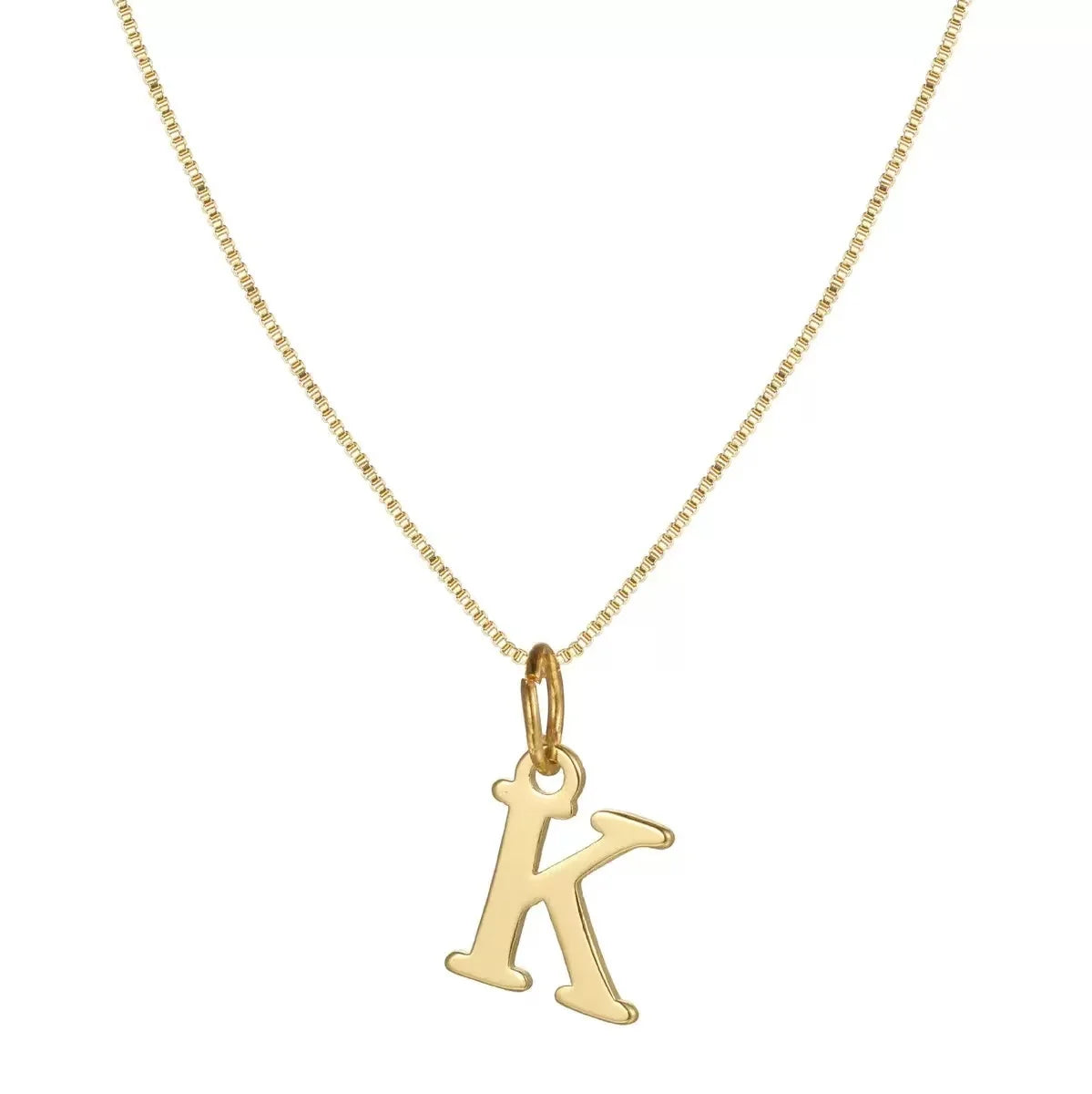 Women's A-Z Initial Letter Necklace — 18K Gold Plated Stainless Steel Jewelry — view 4 of jewelry