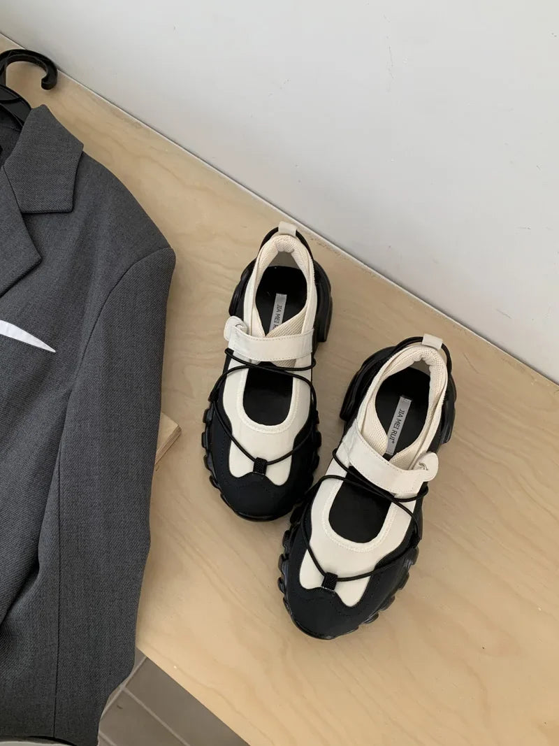 Flats & Ballet — Sporty Mary Jane Flats, Height-Boost Casual Walking Shoes — view 8 of flats & ballet