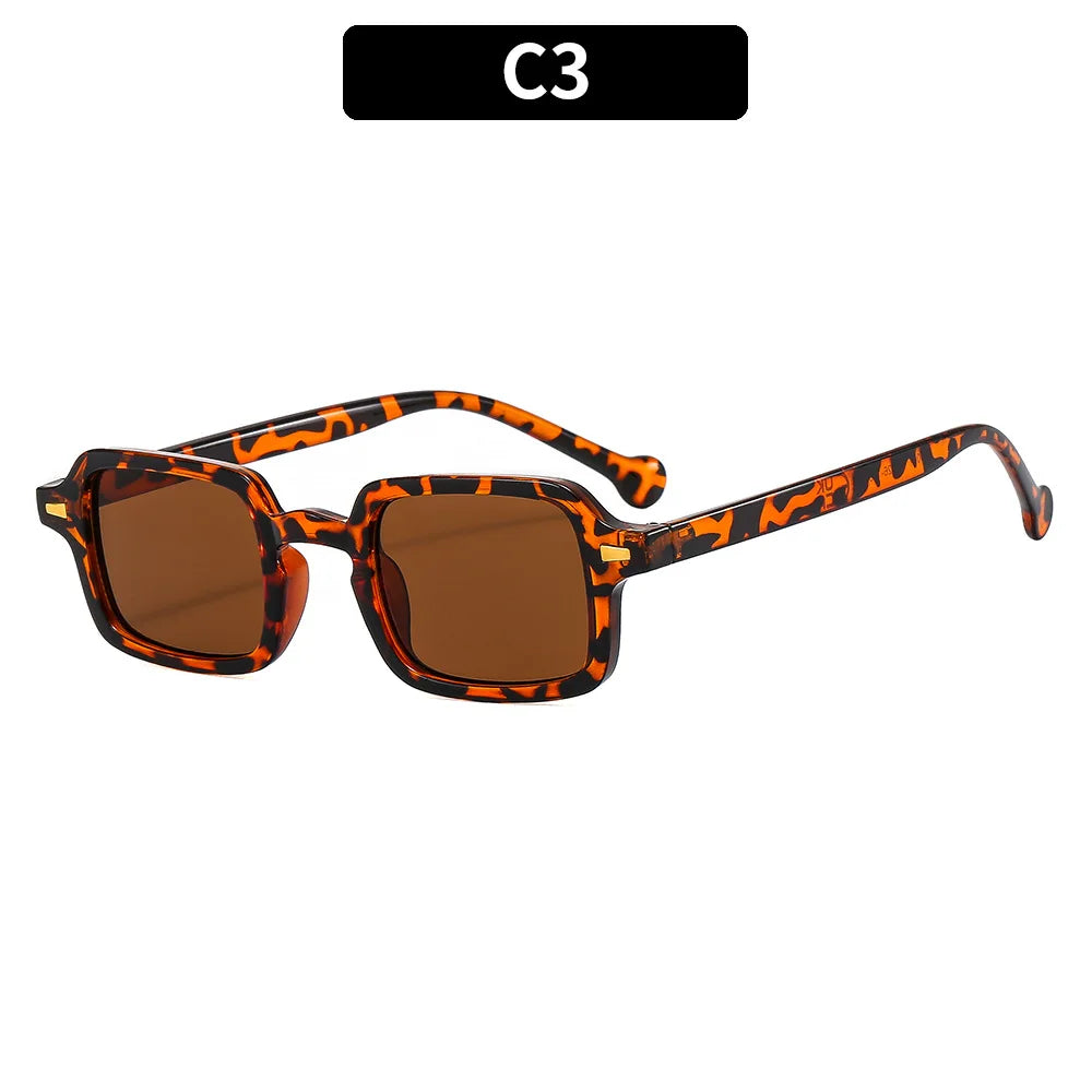 Rectangle Sunglasses Luxurious Designer — Vintage Brand Anti-Glare Women Men Square Shades — view 7 of sunglasses