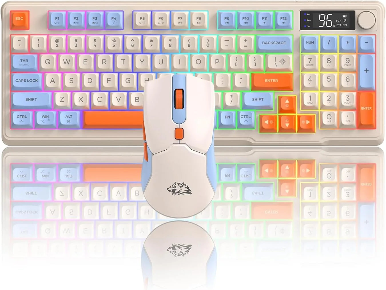 Wireless RGB Gaming Keyboard & Mouse Combo, Bluetooth/2.4G — product photo 7