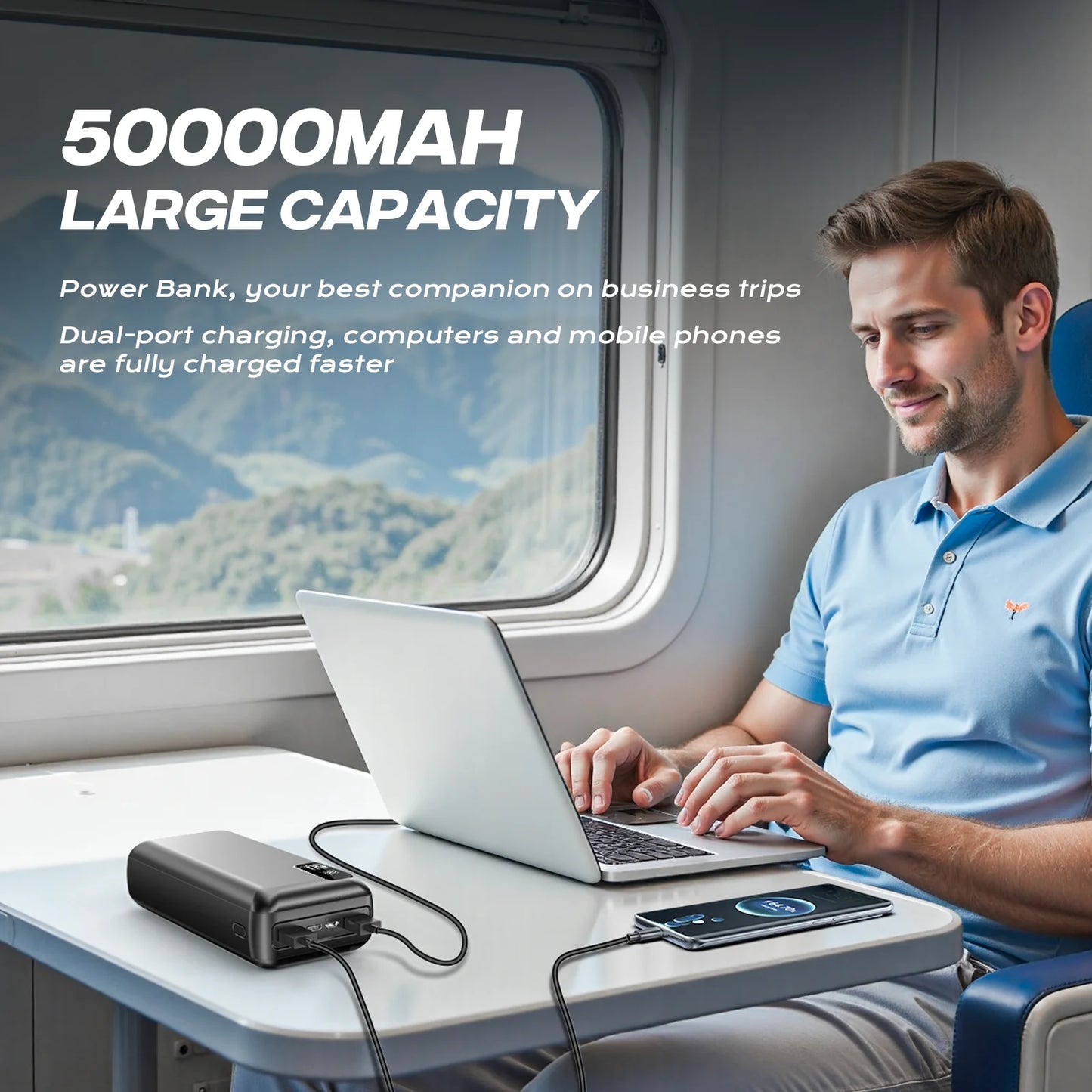 hganus 50,000mAh 22.5W Power Bank — QC PD 3.0 Ultra-Capacity Sub-$25 Hero — view 5 of power banks