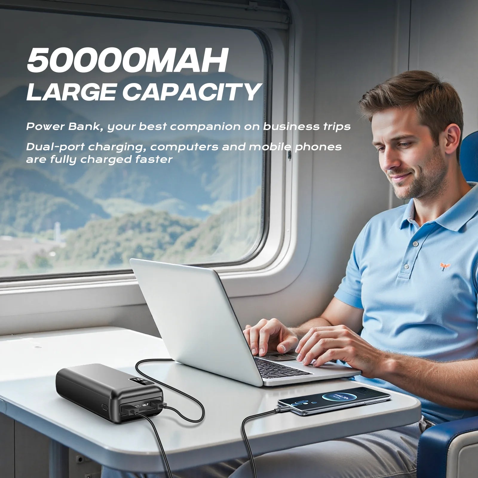 hganus 50,000mAh 22.5W Power Bank — QC PD 3.0 Ultra-Capacity Sub-$25 Hero — view 5 of power banks