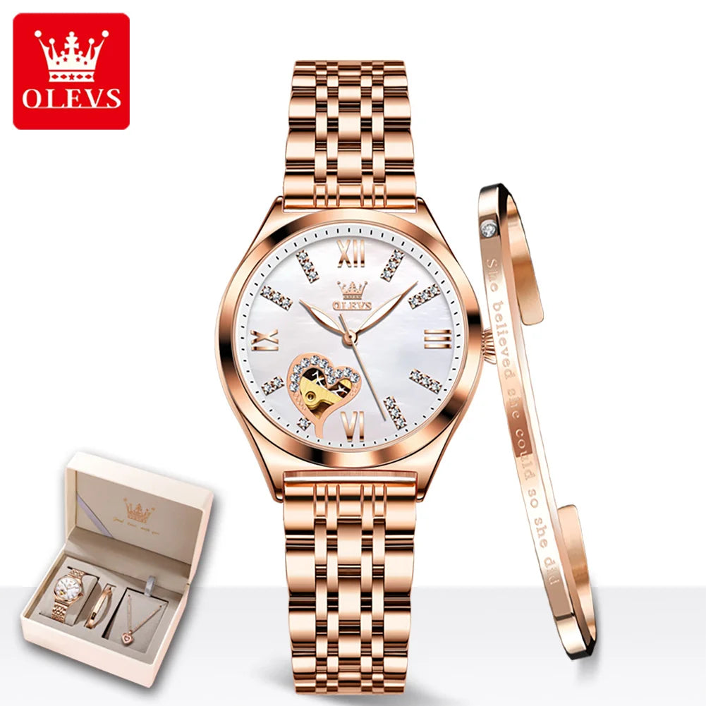 OLEVS 6636 Women's Roman Dial Watch — Luxury Fashion Quartz Wristwatch — view 14 of watches