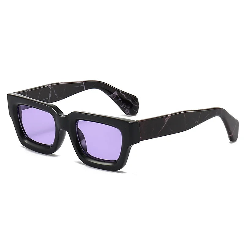 Classic Square Sunglasses Men Vintage — Designer Trend Luxury Driving Punk UV400 Shades — view 4 of sunglasses