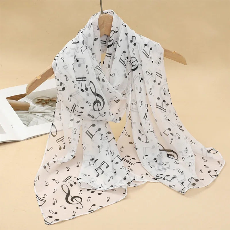 Printed Chiffon Scarf — Lightweight Sun-Protection Beach Shawl Wrap