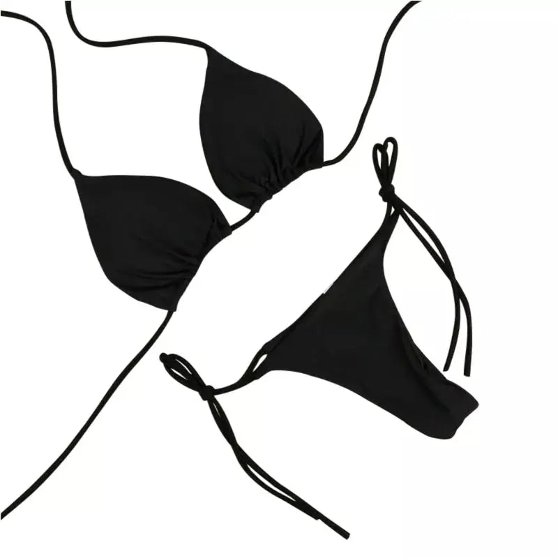 Women's Neck-Strap Bikini Swimsuit — Adjustable Two-Piece Summer Swimwear — view 6 of swimwear