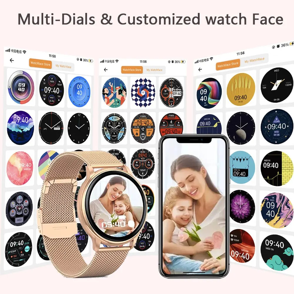 MEVADEN Women's Y22 Smart Watch — Bluetooth Call Custom Dial Fitness Tracker Smartwatch — view 6 of smart watches