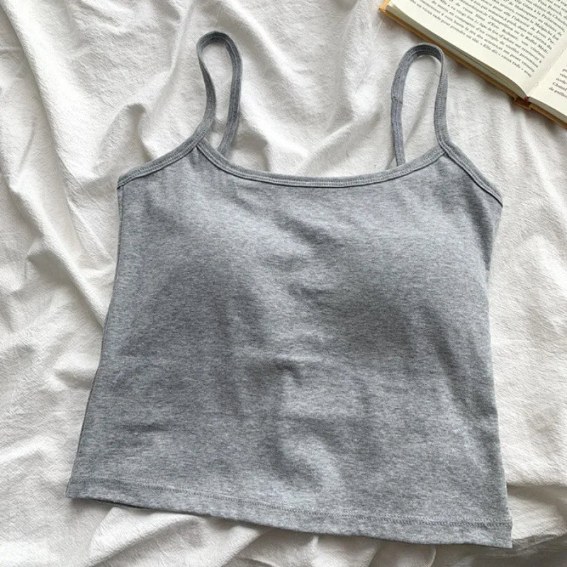 Built-In Bra Camisole — Spaghetti-Strap Slim-Fit Tank with Chest Pad for Women — view 7 of tanks & camisoles