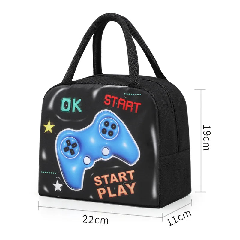 Cartoon Animal Print Kids Lunch Bag - Insulated Bento Tote with Fun Design — view 13 of lunch bags