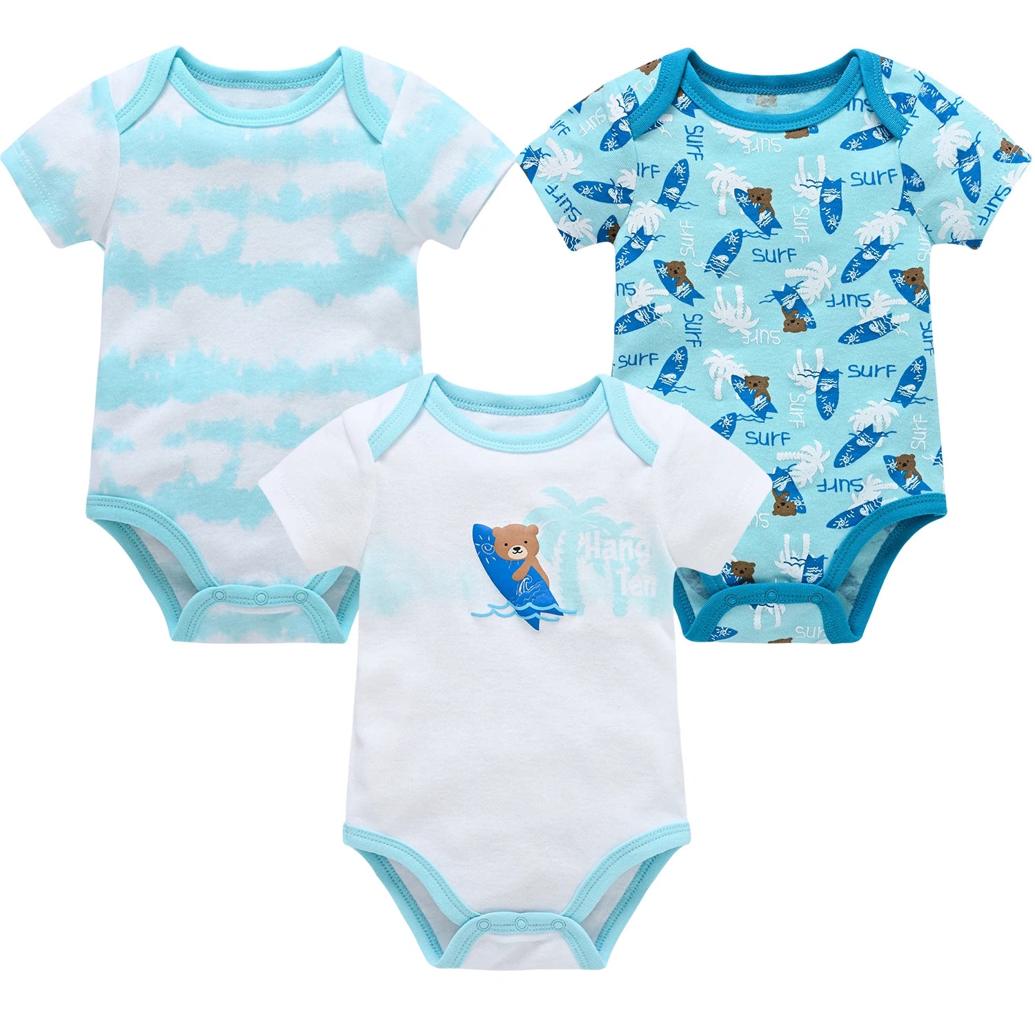 Baby Girls Cotton Bodysuit 3 & 6 Pack - Short Sleeve Newborn Onesies — view 19 of baby bodysuits