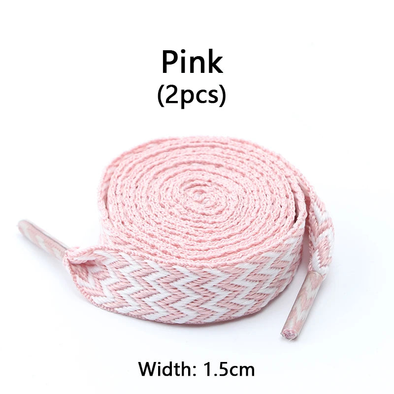 Designer-Look Flat Shoelaces — Chevron Pattern Sneaker Laces — view 19 of shoe accessories