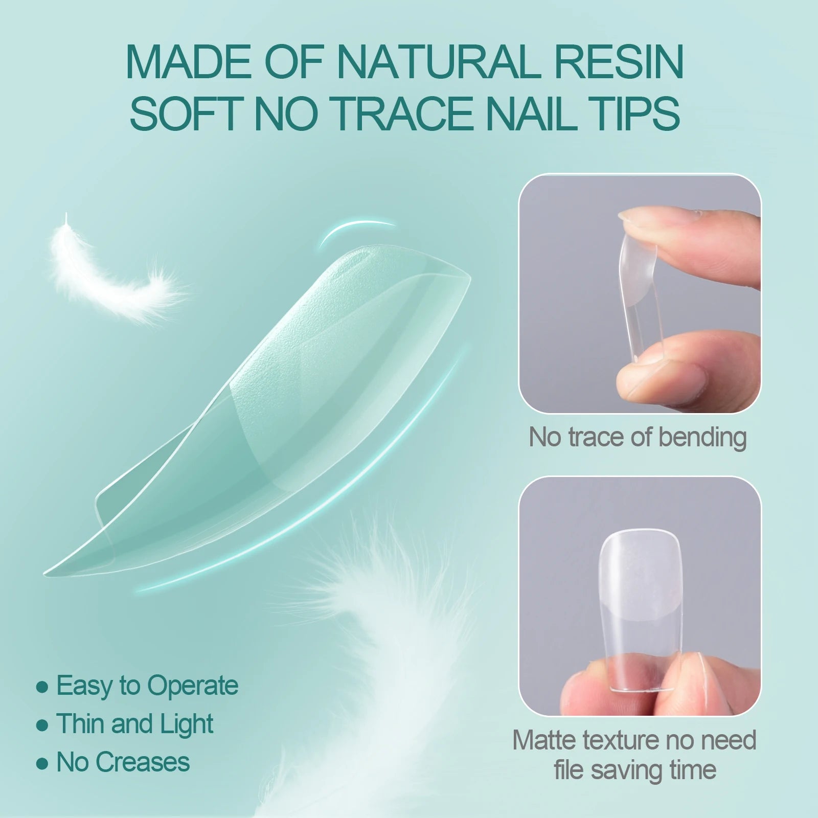 120PCS Soft Gel Nail Tips – Full-Cover Oval & Square DIY Extensions