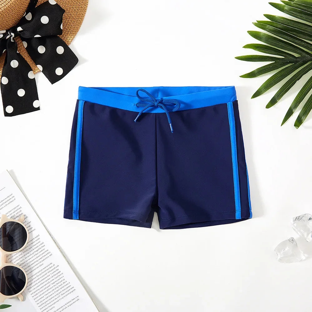 Boys Swim Trunks - Quick-Dry Navy Swimwear for Ages 4-12 Years — view 1 of boys bottoms