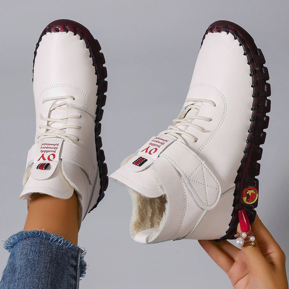 Women's Luxury Flat Ankle Boots — Comfortable Warm Casual Mom Boots (2025) — view 10 of boots