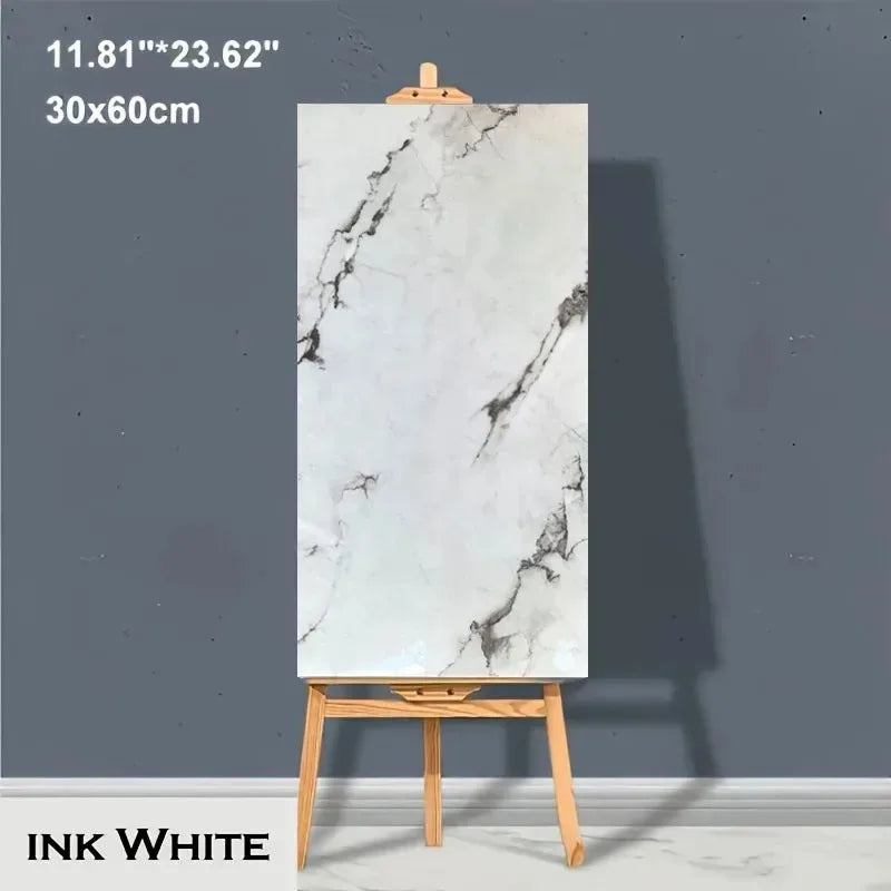 30×60cm Marble Peel-and-Stick PVC Tiles (10–20PCS) – Waterproof Removable Self-Adhesive Floor & Wall Stickers