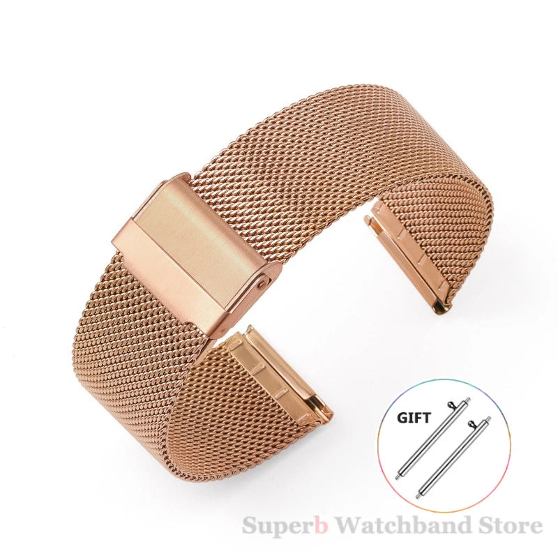 Milanese Universal Quick-Release Bracelet — 12/14/16/18/20/22mm Stainless Steel Watch Strap — view 8 of watch straps