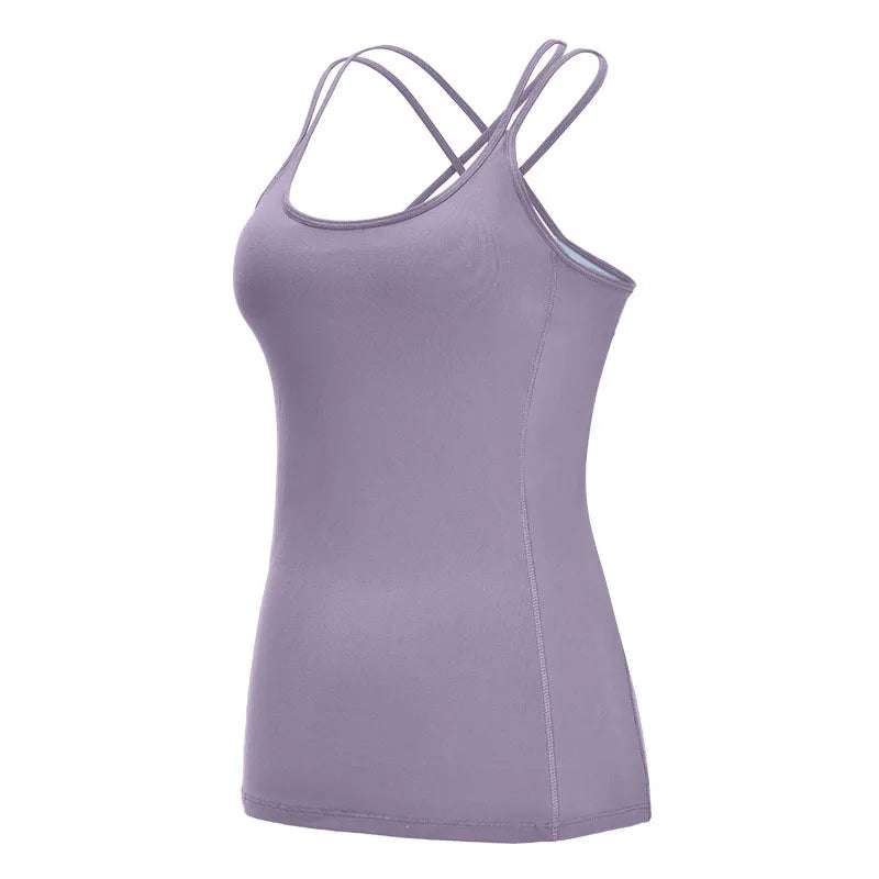 Padded Yoga Crop Top Sports Bra — Women’s Breathable Workout Tank — view 9 of sports & fitness