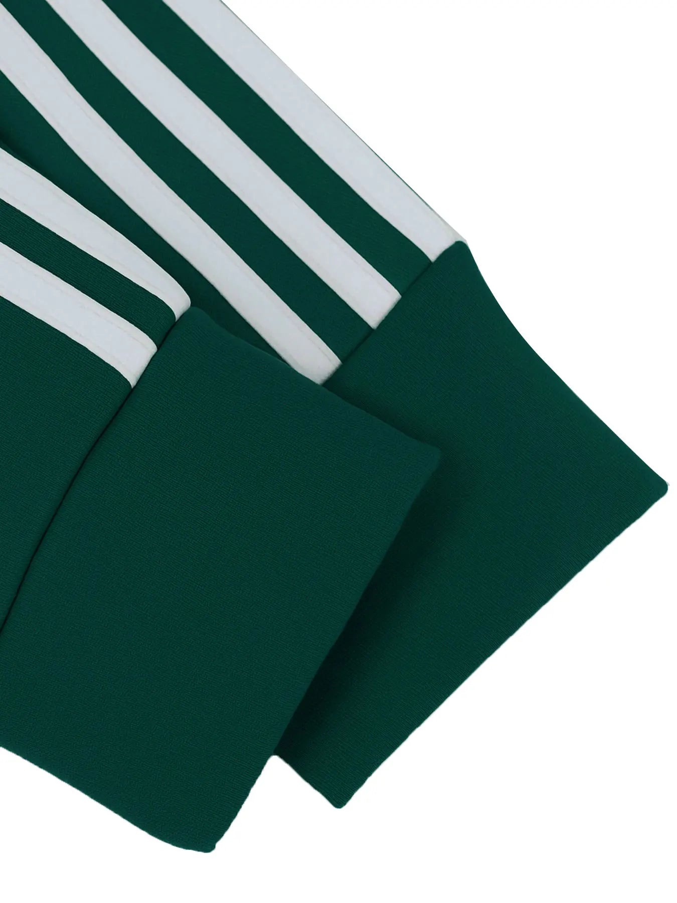 Women&rsquo;s Zipped Coat + Wide-Leg Pants Set &mdash; Green Long-Sleeve Striped Sportswear — view 6 of tracksuits