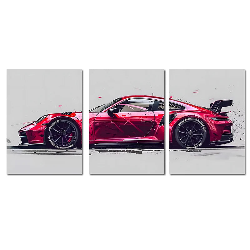 3-Piece Supercar Canvas Poster Set &mdash; Famous Sports Cars Wall Art for Boys&rsquo; Room &amp; Home — view 7 of wall art & prints