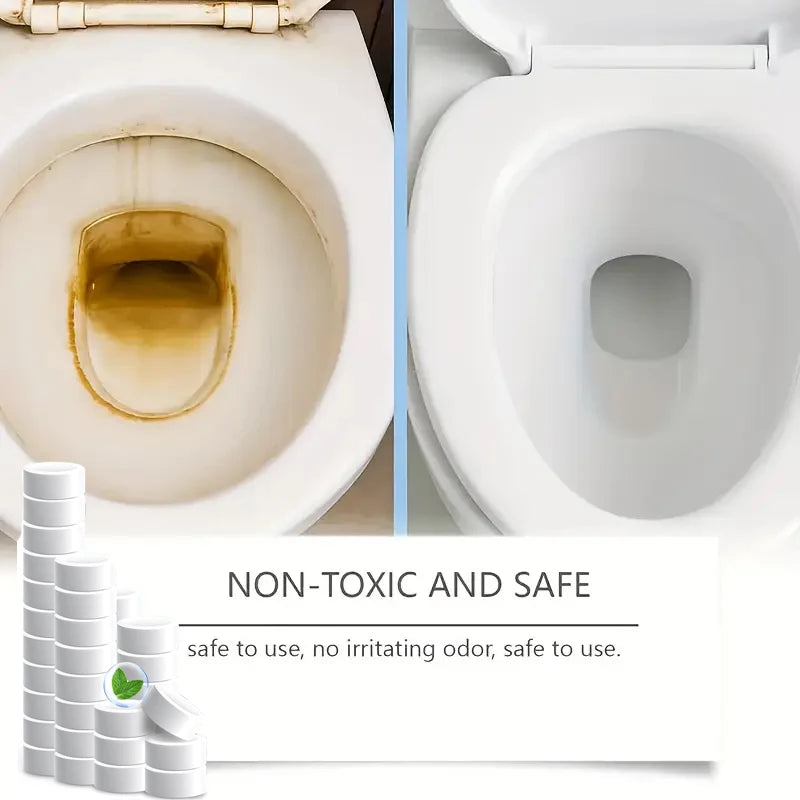 Automatic Toilet Bowl Cleaner Tablets-Fresh Scent,Long-Lasting Cleaning Effectively removes stains and limescale; Fresh Fragranc