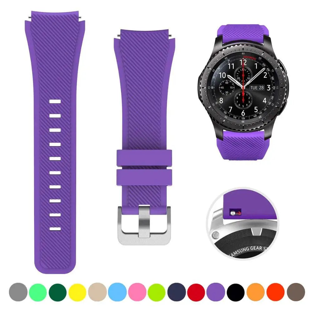 20/22mm Quick-Release Watch Strap for Samsung Galaxy Watch 6/5/4 & Gear S3 — Leather-Look Band — view 19 of watch straps