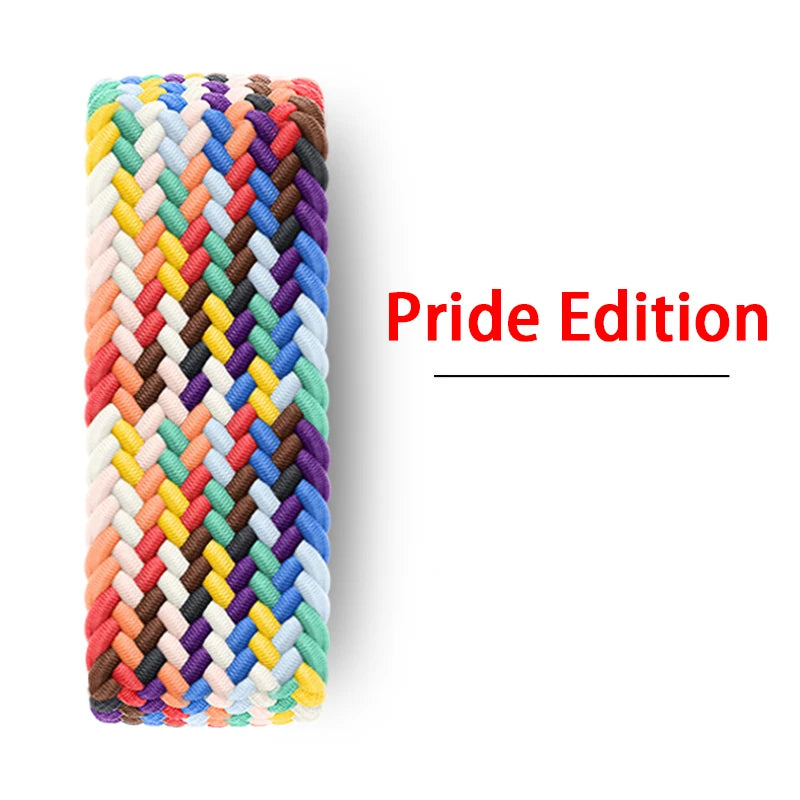 Braided Solo Loop Band for Apple Watch — Stretch Nylon Strap 38/40/41/42/44/45/46/49mm