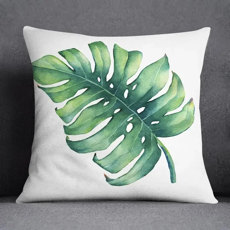 Dark Green Floral Cushion Cover &mdash; Modern Square Animal Print Pillow Case for Sofa &amp; Office — view 17 of cushion covers & pillow cases