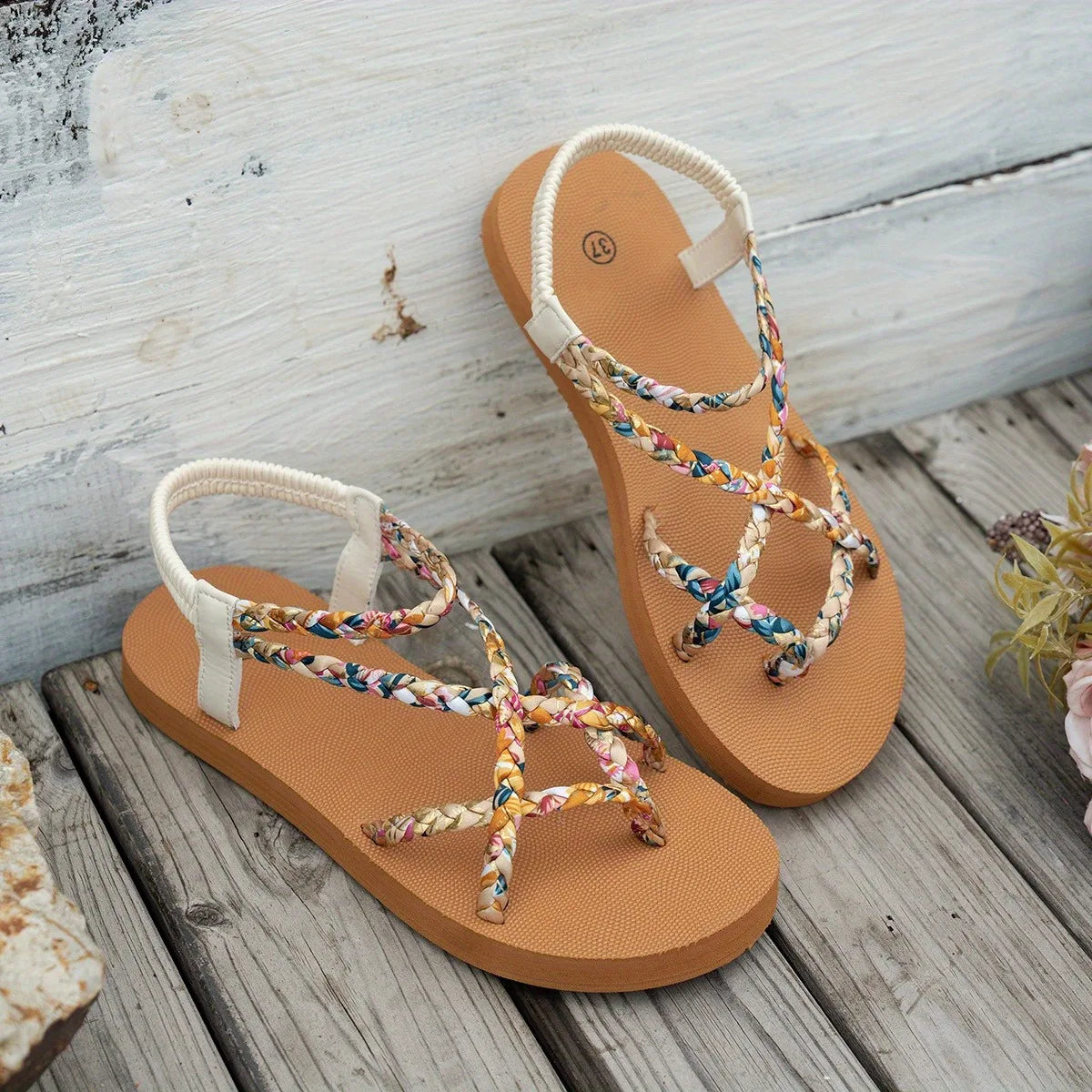Summer Sandals Plus-Size Beach Slides — Lightweight Round-Toe Fish-Mouth Sandals — view 5 of summer sandals