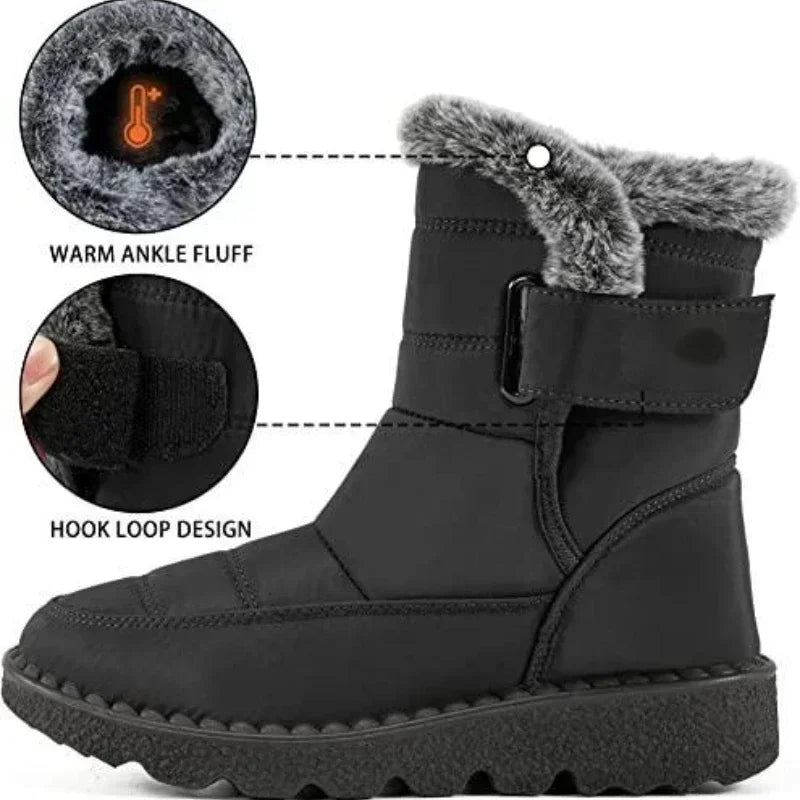 Waterproof Winter Boots for Women — Faux Fur Long Plush Snow Platform Boots (2025) — view 6 of boots
