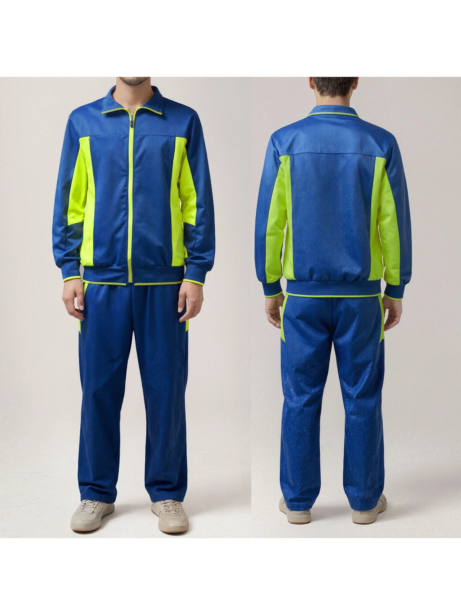 Men&rsquo;s 2-Piece Contrast-Color Tracksuit &mdash; Long-Sleeve Sweatshirt + Pants Training Set — view 3 of tracksuits