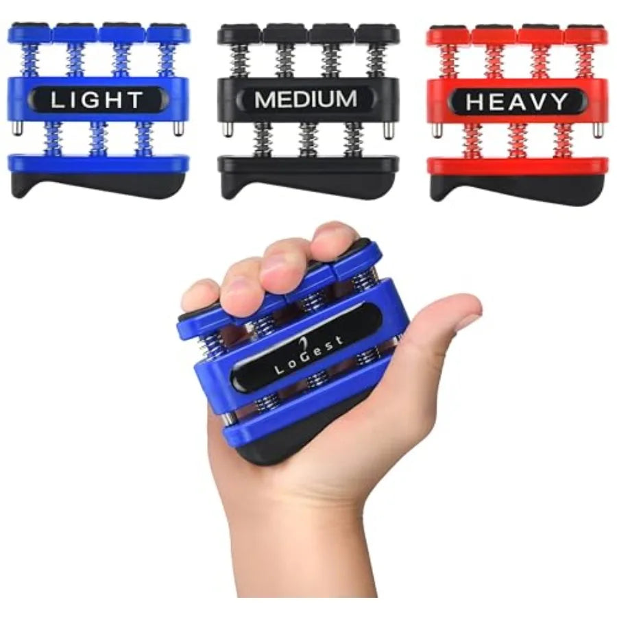 Silicone finger strengthener hand grip for musicians climbers and recovery training