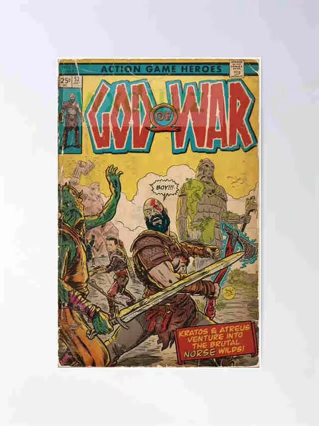 Home Decor Scandinavian Game Heroes Comic Poster — Vintage Pop Art Canvas Wall Painting