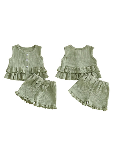Baby Boys Solid T-Shirt & Shorts Set - 2-Piece Minimalist Basics Outfit — view 1 of baby outfits