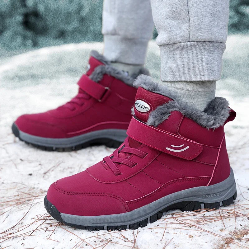 Women's Non-Slip Snow Boots — Platform Fur Combat Ankle Boots for Icy Sidewalks — view 5 of boots