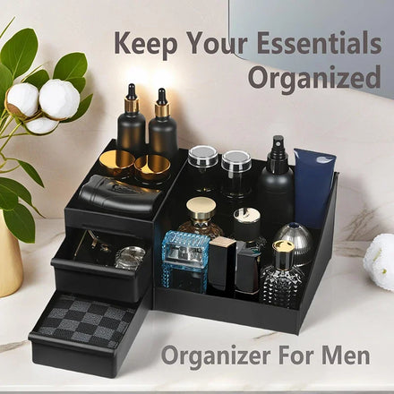 Storage Organizer Cosmetic Drawer Box — Perfume & Cologne Stand for Dresser Bathroom Countertop — view 1 of storage & organisation