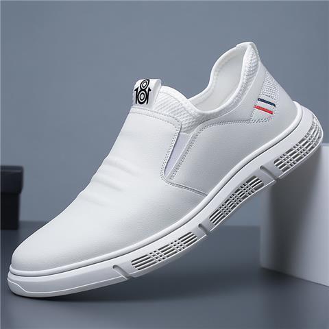 New Business Men's Casual Leather Shoes Breathable Platform Shoes