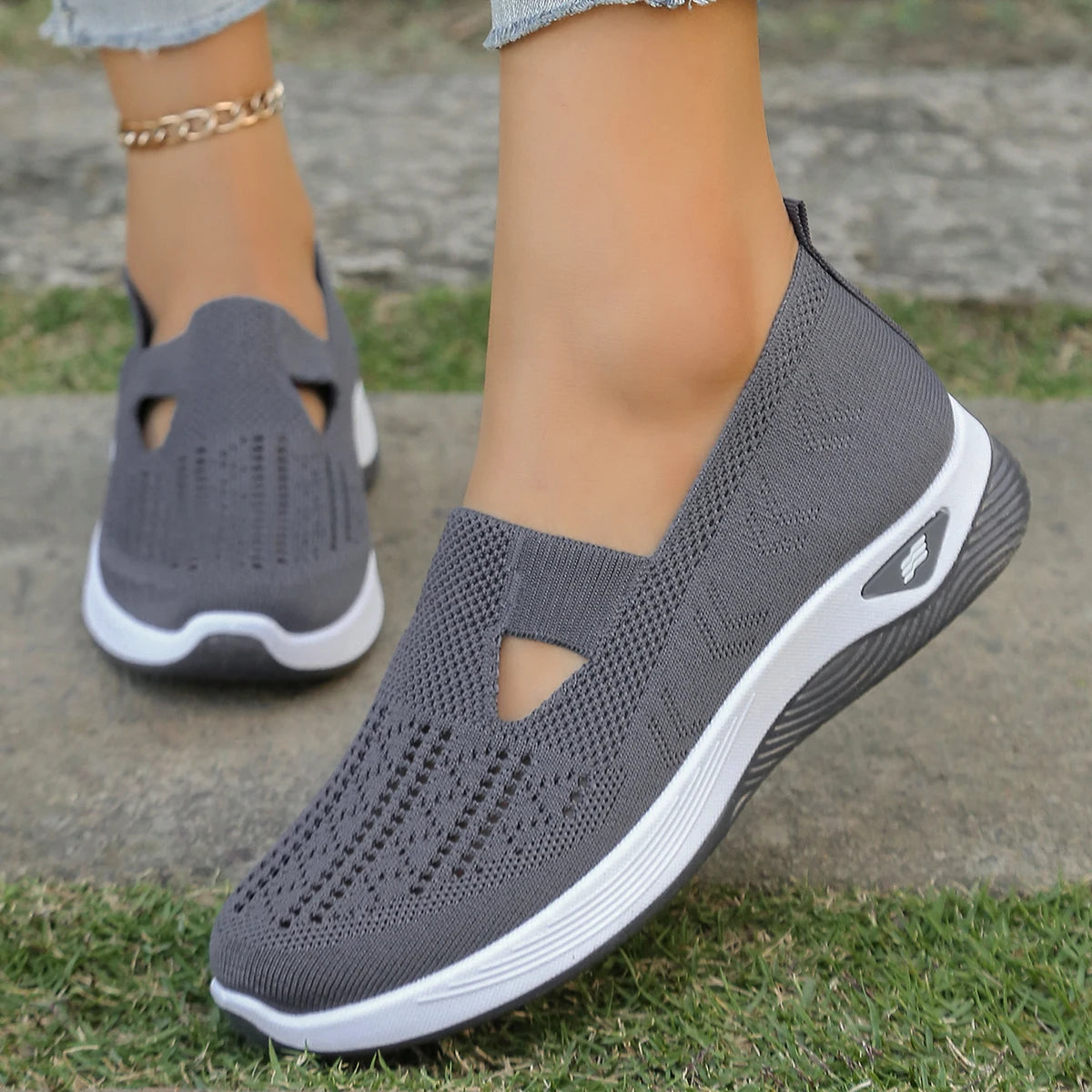 All-Season Women's Casual Sneakers — Lightweight Four-Season Slip-On Flats — view 14 of sneakers