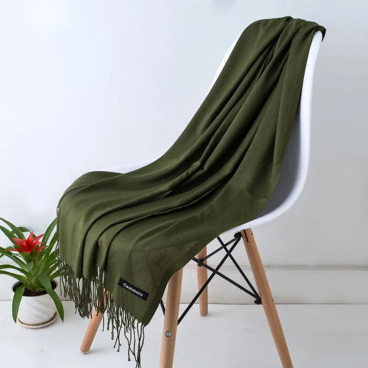 Pashmina Scarf Gray Collection — Soft Cashmere-Feel 24 Shades Travel Office Women's Wrap — view 10 of scarves & wraps