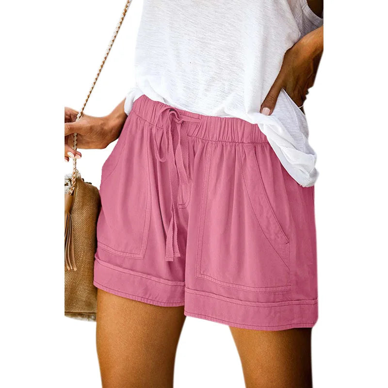 Plus-Size Women’s Sport Shorts — S-5XL Rope-Tie Summer Yoga Leggings Shorts — view 9 of shorts