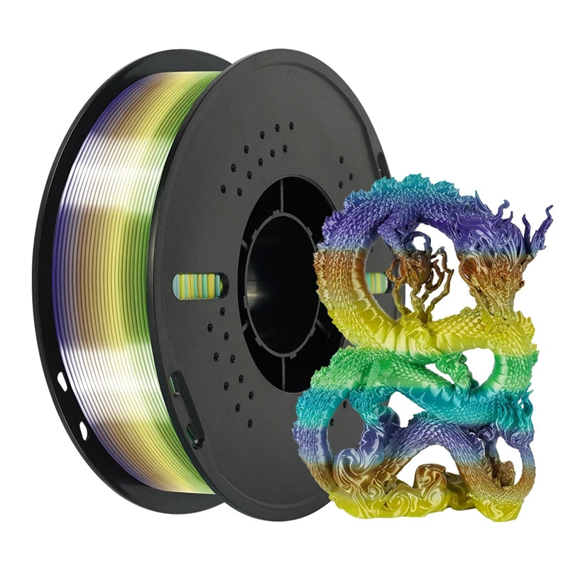 Rainbow Silk PLA 3D Printer Filament 1.75mm, 1kg Spool — product photo 8