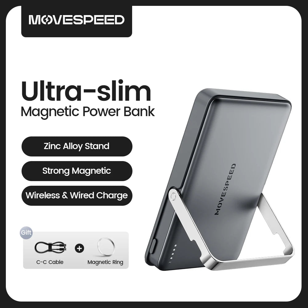 MOVESPEED S10 Pro Magnetic 10000mAh Power Bank with Stand — MagSafe Battery — view 7 of power banks