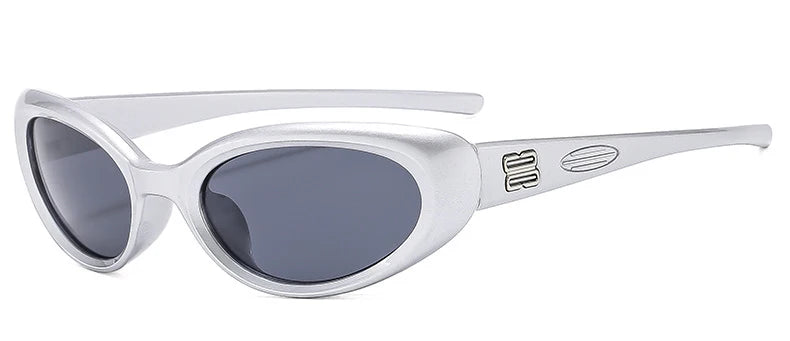 Women's Y2K Oval Sunglasses — Vintage Cat-Eye UV400 Retro Shades (Unisex) — view 7 of sunglasses