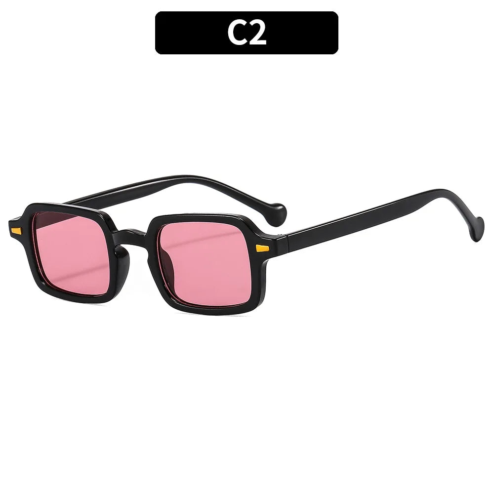 Rectangle Sunglasses Luxurious Designer — Vintage Brand Anti-Glare Women Men Square Shades — view 14 of sunglasses