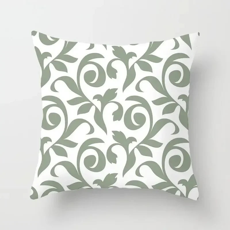 Fresh Green Geometric Cushion Cover &mdash; Polyester Pillowcase for Living Room &amp; Bedroom — view 14 of cushion covers & pillow cases