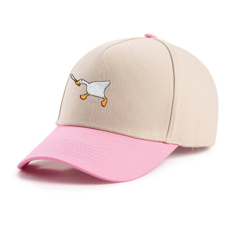 Embroidered Goose Baseball Cap — Quirky City-Style Streetwear Duckbill Casual Fashion Hat — view 20 of hats & caps