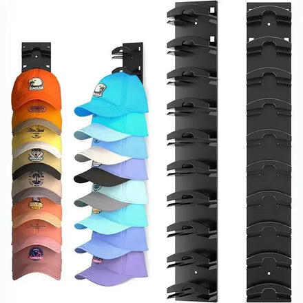 Storage Organizer 10-Grid Cap Rack — Wall-Mount Hat Holder Closet Hanger Space Saver — view 1 of storage & organisation