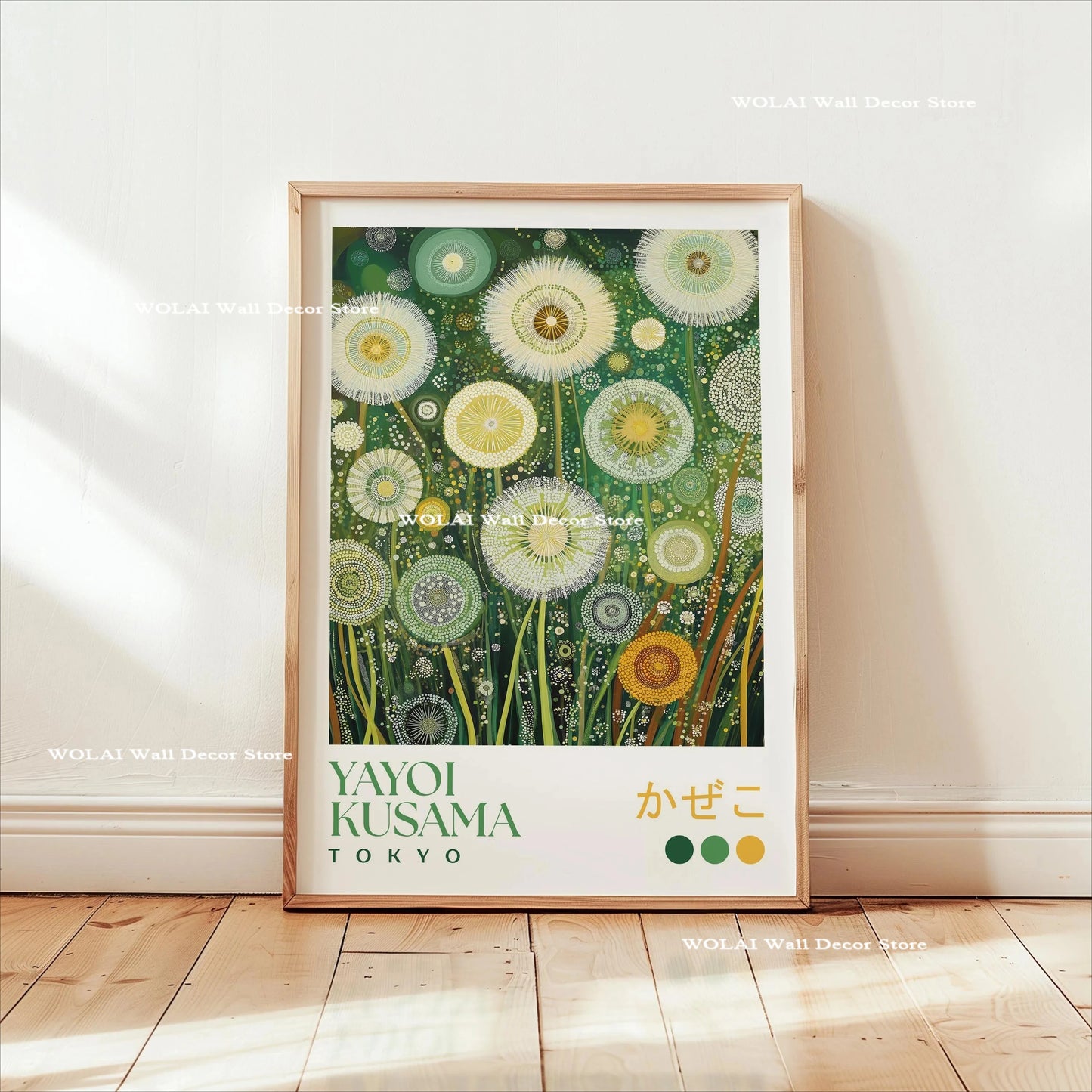 Yayoi Kusama Koi &amp; Jellyfish Canvas Poster &mdash; Japanese Hokusai Giant Wave Wall Art