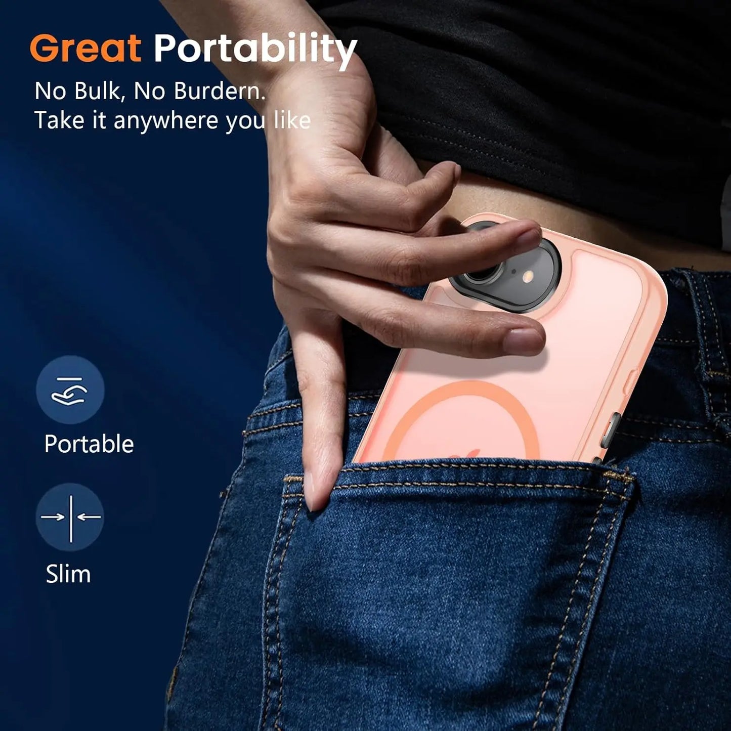for iPhone 16e / 17e Ultra-Slim MagSafe Clear Case + Screen Protector — view 6 of phone cases