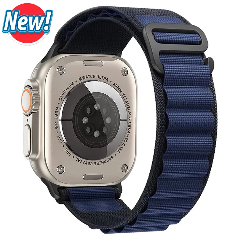 Alpine Loop Strap for Apple Watch Ultra — Nylon Hook Band 42/45/46/49mm
