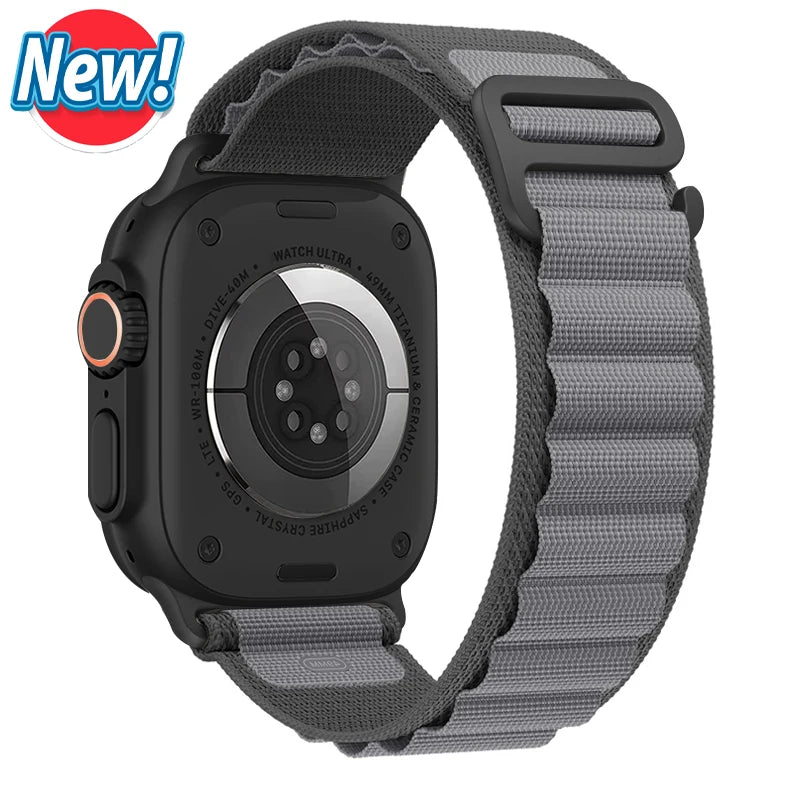Alpine Loop Strap for Apple Watch Ultra — Nylon Hook Band 42/45/46/49mm